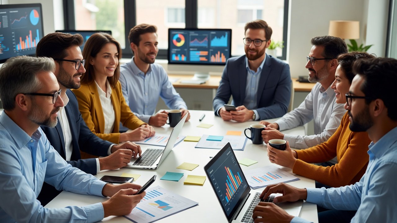 Pleasant Grove ecommerce growth strategy meeting with real team analyzing digital marketing and competitive landscape insights.